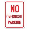 Signmission No Overnight Parking Sign Heavy-Gauge Aluminum Rust Proof Parking Sign, 18" x 24", A-1824-23832 A-1824-23832